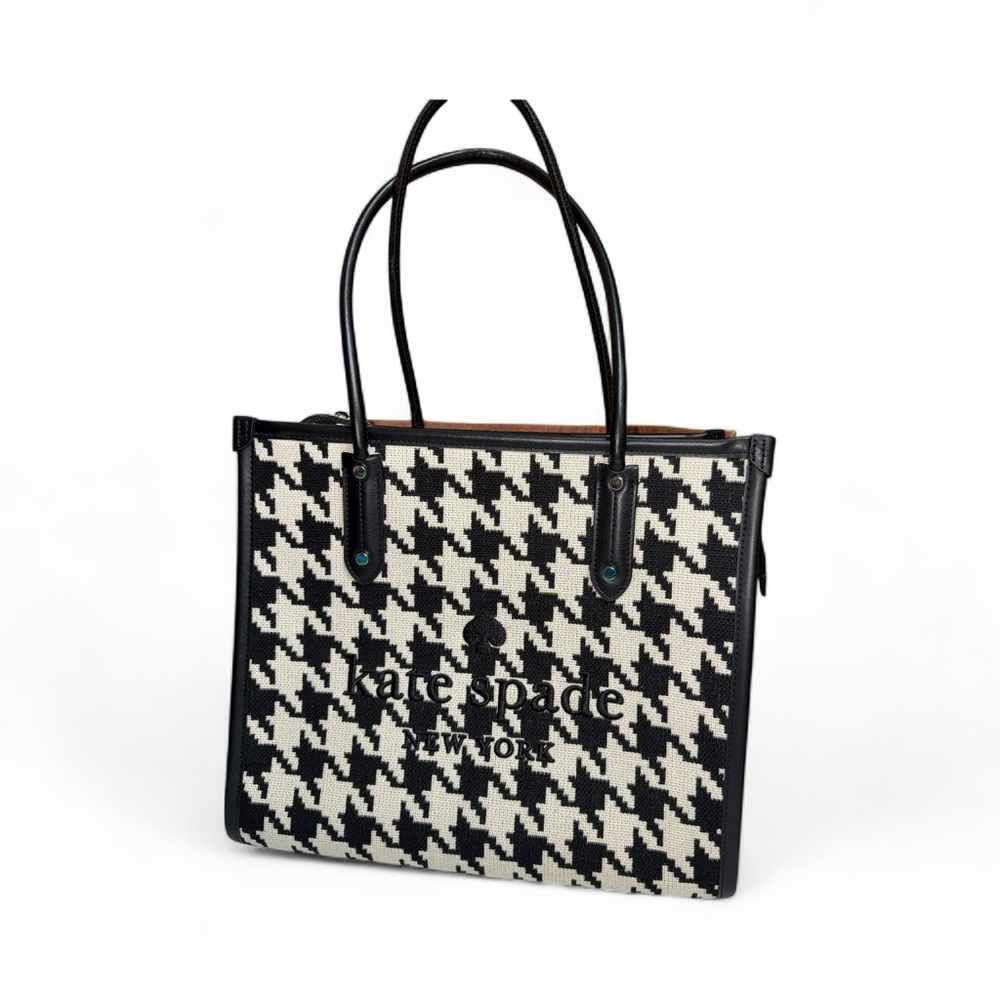 Kate Spade New York Houndstooth Canvas Tote Bag